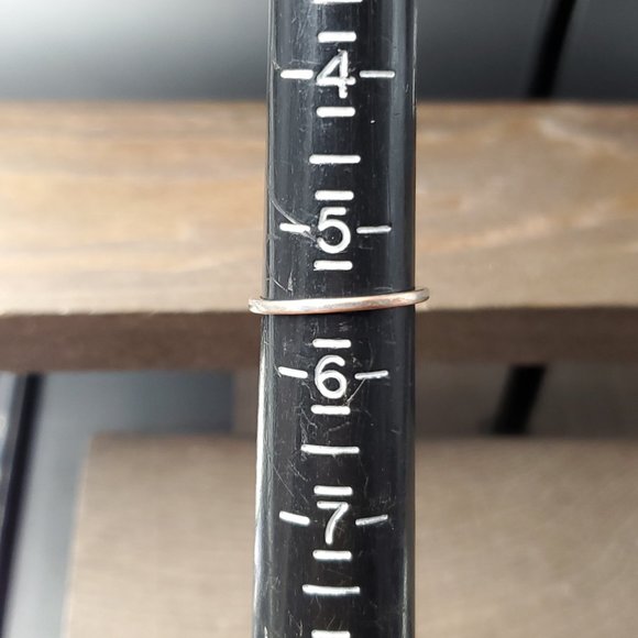 Size 5.5 Silver & Copper Tone Purple Round Cubic Zirconia Halo Ring - Picture 5 of 7